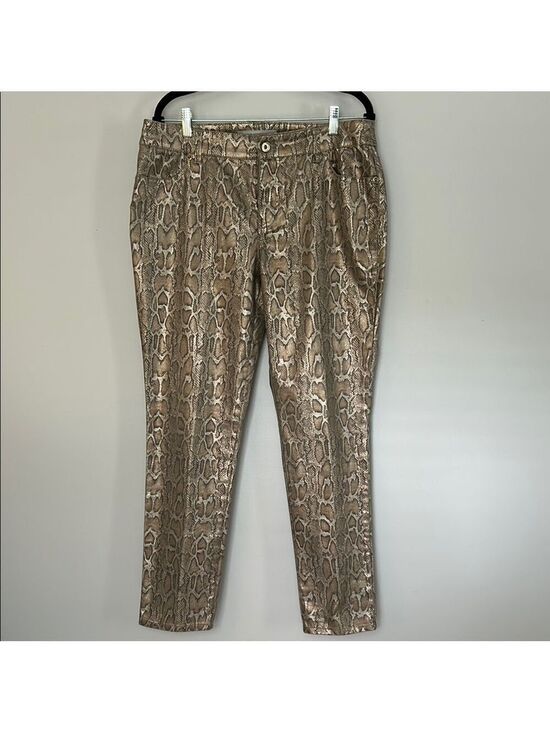 Chico's Denim - Chico’s Platinum Denim Jeans in Snakeskin Print